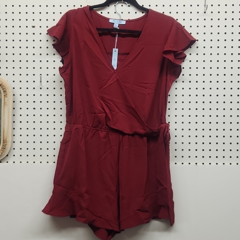 She +Sky garnet romper NWT
